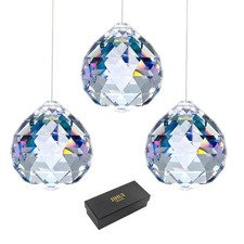 Clear Glass Crystal Ball Prism Pendant Suncatcher 40 mm