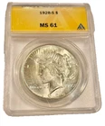 1928-S $1 Peace Silver Dollar  MS61 Anacs