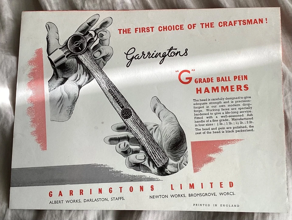 Garringtons Great Skua impact driver vintage advertising leaflet tools ephemera - Image 2 of 4