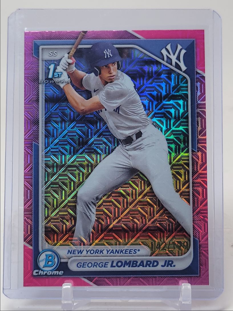 GEORGE LOMBARD JR. 2024 BOWMAN CHROME 1ST PINK MEGA BOX YANKEES /199 Q2885