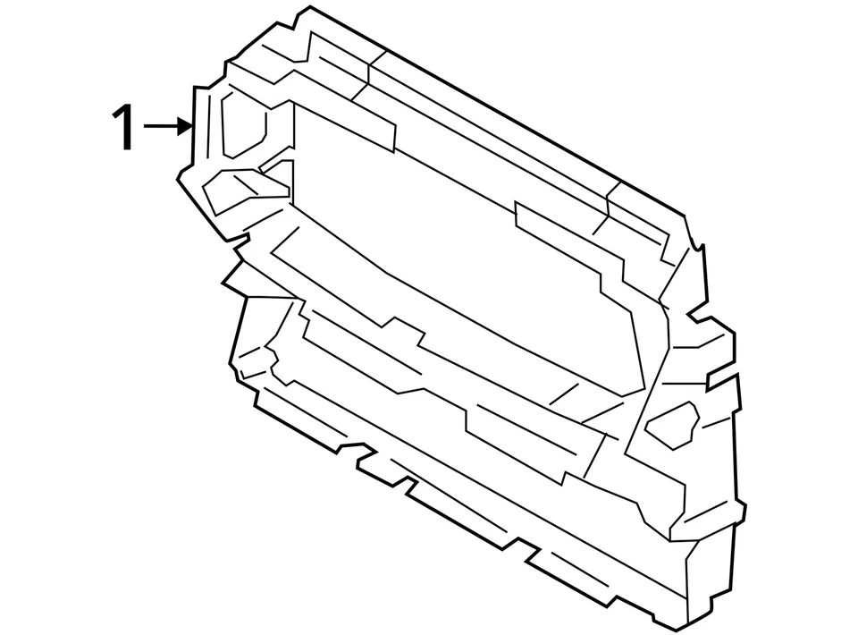 Conjunto de guia de duto de ar radiador central dianteiro BMW M340i G20 2020 - 2025 fabricante de equipamento original - Imagem 4 de 4