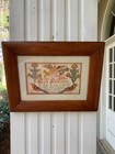 Vintage Pennsylvania German Fraktur Folk Art Print Wood Frame Matted 10.5"x 8" — photo 8