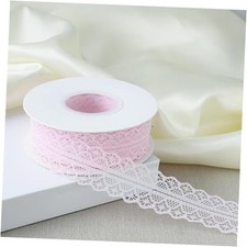 Lace Trim Ribbon, 1.2 Inch Wide Vintage Lace Ribbons for 25 Yards Light Pink