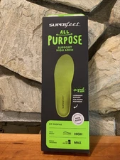 Superfeet All-Purpose Support High Arch Insoles Size D MAX Thick M7.5-9 W 8.5-10