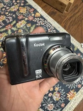 Kodak EasyShare Z1285 12MP 5X Zoom HD Point & Shoot Digital Camera Black Tested