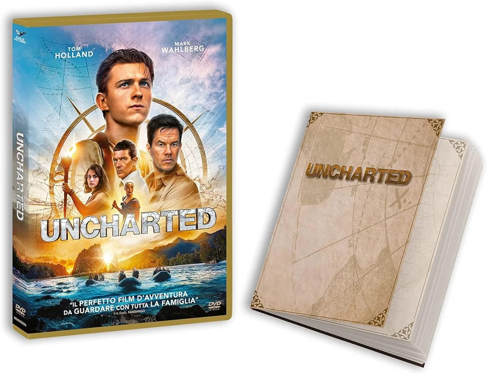 Uncharted - Dvd + Block Notes (DVD) Tom Holland Mark Wahlberg Antonio Banderas - Image 3 of 3
