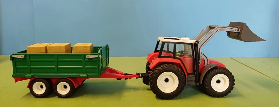 Playmobil Grand Tracteur Avec Remorque Réf 4496 + 2 tracteurs Pour enfants - Photo 2/4