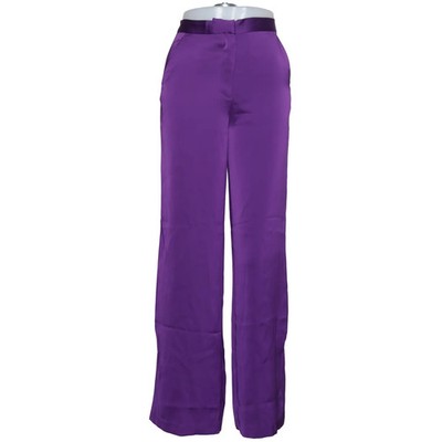 H&M, Palazzohose, Größe: 34, Lila, Polyester, Einfarbig, Satin, Damen #eXW