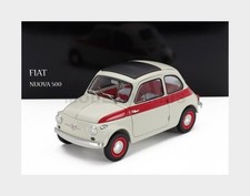 KYOSHO 08966SLG FIAT - 500 SPORT 1958 - WHITE RED - 1/18