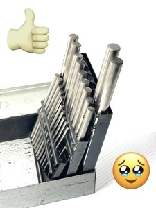 22pcs. Long Drill Blanks Fractional Sizes with Steel Case