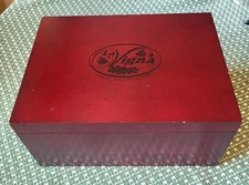 La Vigna Wine Accessories 14 Pcs 2-Draw Wooden Box Cherry Stained See Pics