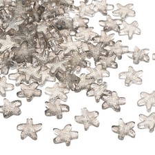 120 Pcs Ocean Animal Starfish Beads Bracelet Necklace Making, Transparent Gray