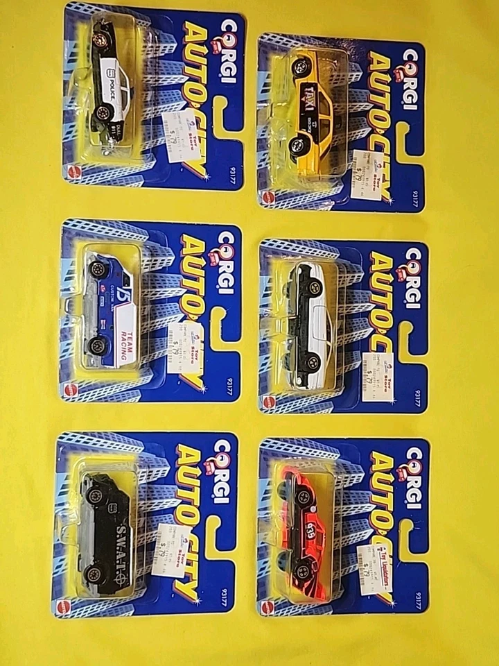 Corgi Auto City 1993 批量 6 辆汽车 斯瓦特/警察/出租车/保时捷 935 全新 复古🔥J — 第 2/4 张图片