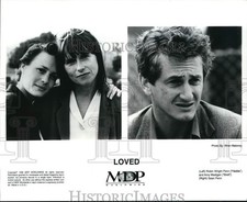 1996 Press Photo Robin Wright Penn, Sean Penn and Amy Madigan in "Loved"