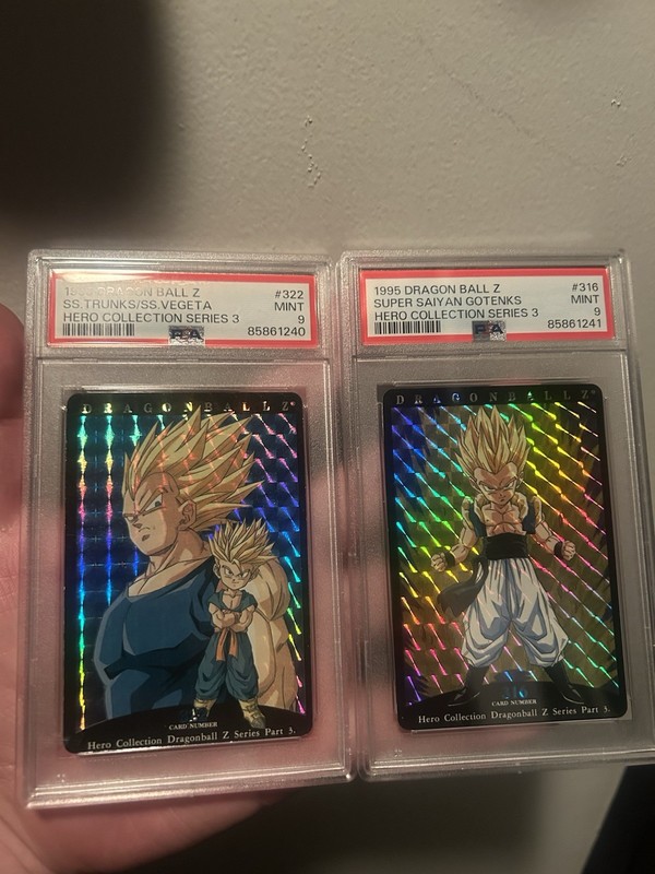 1995 DRAGON BALL Z HERO COLLECTION SERIES 3 Vegeta And Gotenks PSA 9 Mint