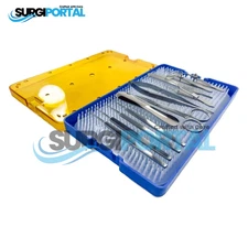 Chalazion Surgery Instrument Set With Matt & Sterlizing box Ophthalmic Surgical