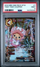 PSA 9 2014 MIRACLE BATTLE CARDDASS ONE PIECE OP18 7 TONY TONY CHOPPER