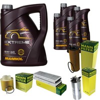 Mann Inspektionspaket 9L Mannol Extreme 5W-40 FüR Audi A6 Avant 2.7 TDI Quattro