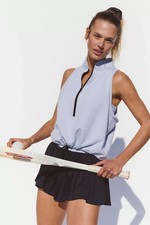 Free People Movement 3-Piece Set  skirt, top  vest Ice Grey  Black LARGE