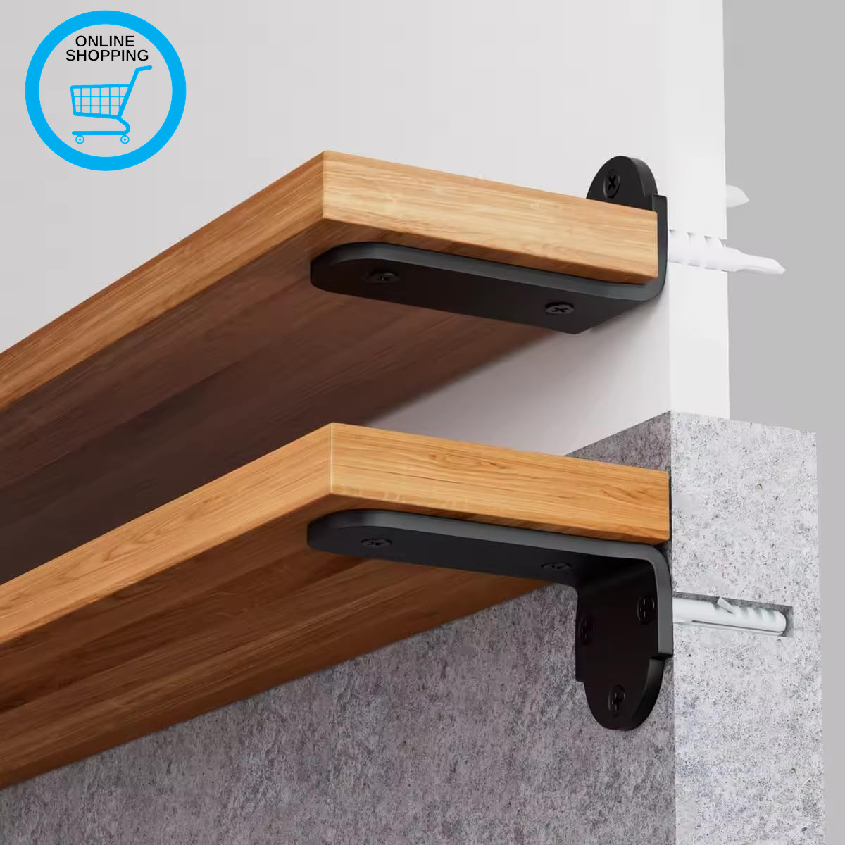 4 Pack Shelf Brackets 10Cm, Heavy Duty Metal L Wall Brackets for Shelves with 5M
