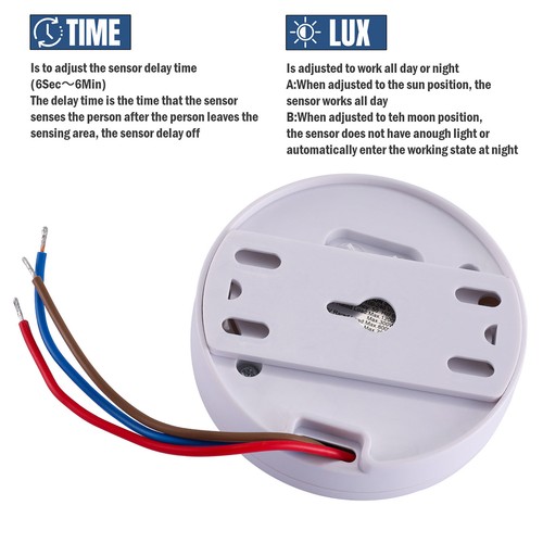 Infrared PIR Motion Induction Sensor 360° LED Ceiling Light Switch AC85-265V New - Picture 6 of 15