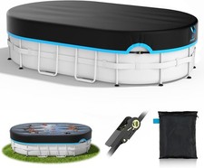 12x20 Ft Winter Oval Pool Cover, Heavy Duty P...