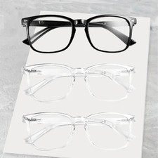3PCS Blue Light Blocking Glasses Square with Anti Computer Glare for Gaming
