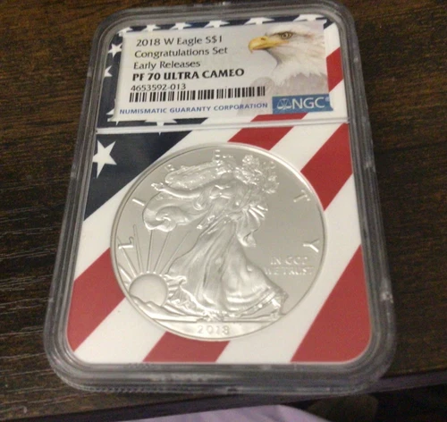 2018-W American Silver Eagle * Congratulations Set * NGC PF70 Ultra Cameo *