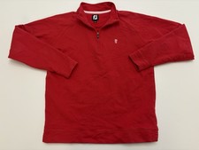 Men's Footjoy 1/4 Zip Sweater Pullover Red SZ M