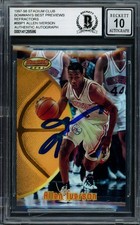 Allen Iverson Auto 1997-98 Bowmans Best Preview Refractor RC BBP1 Sig 10 Beckett