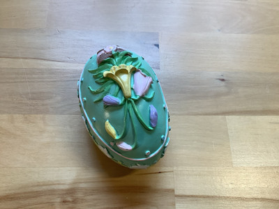 Vintage Easter Egg Trinket Box 