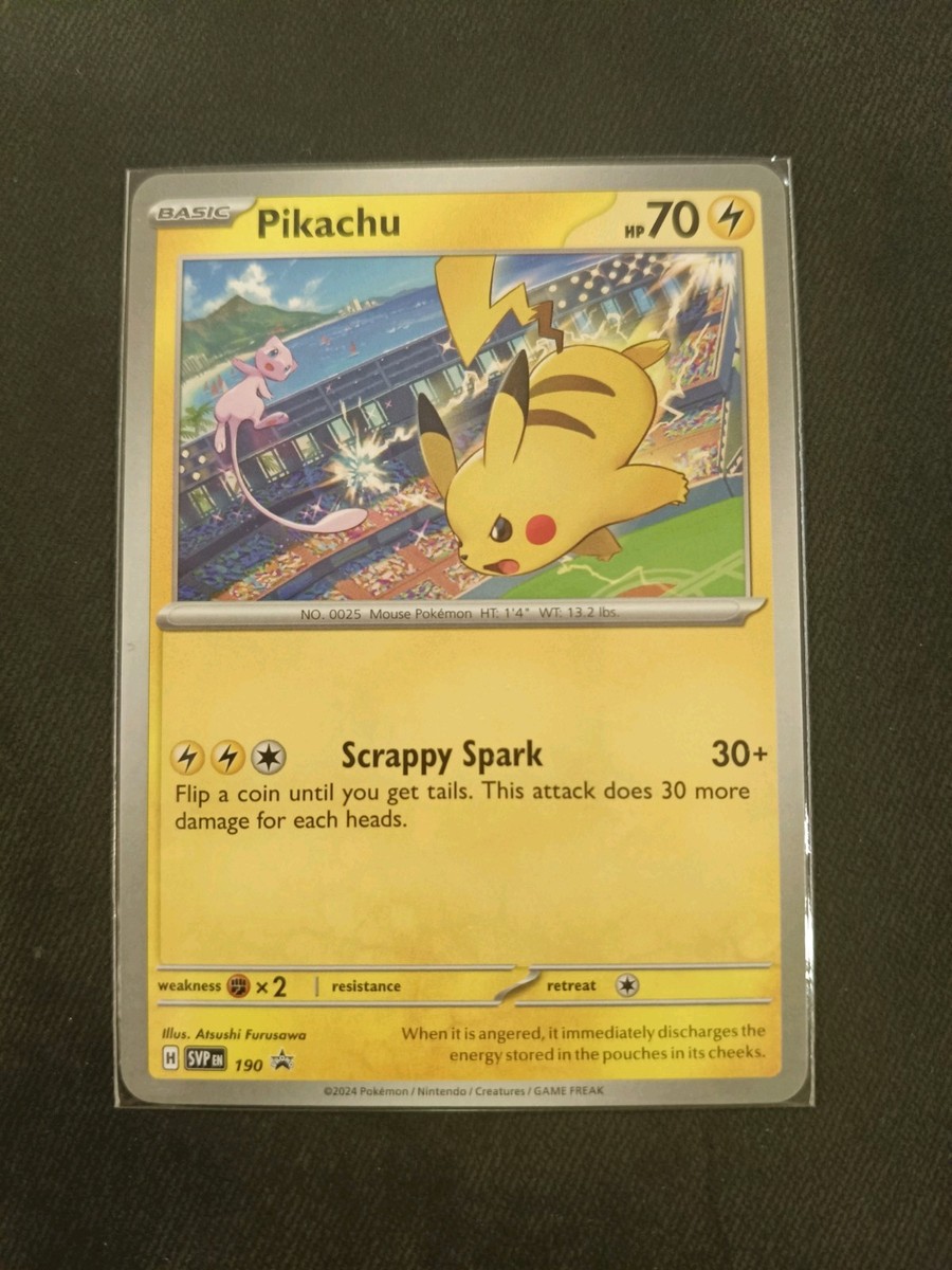 Pokemon Asia Exclusive Shop Promo Pikachu SVP 190 No Stamp Non