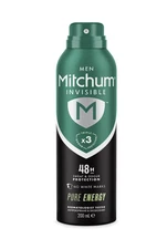 Mitchum men invisible 48hr pure energy deodorant spray 200ML (3 PACK)
