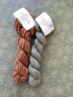 Lot Of 2 Knit Picks Alpaca Cloud And Shimmer Baby Alpaca Yarn  Moss/deep Woods