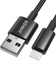 3M Anker Iphone Cable Fast Charging USB A Cable black premium nylon