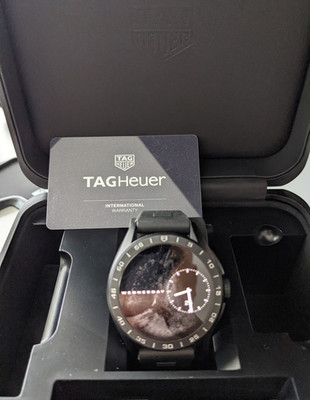 TAG Heuer Connected Digital Quartz Black Titanium Ceramic Watch w/Box & Papers