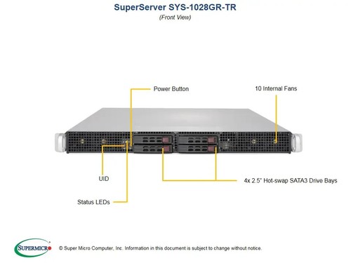 ✅*Authorized Partner*Supermicro SYS-1028GR-TR 1U Rackmout W/ X10DRG-H - Picture 3 of 4