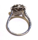 GIA 14k white gold 1.63ct round diamond double halo cluster ring 5.9g 8.75 — photo 10