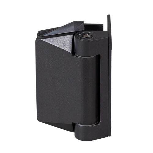 Matte Black Wall Mount Polaris 125 Series Soft Close Gate Hinge Pair - Picture 2 of 2