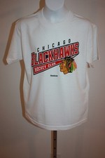 New Chicago Blackhawks YOUTH Medium M 10/12 Nice Reebok T-Shirt