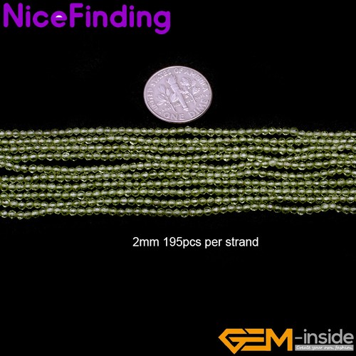 2mm 3mm Round Faceted Tiny Gemstone Spacer Loose Beads For Jewelry Making 15" - Picture 27 of 53