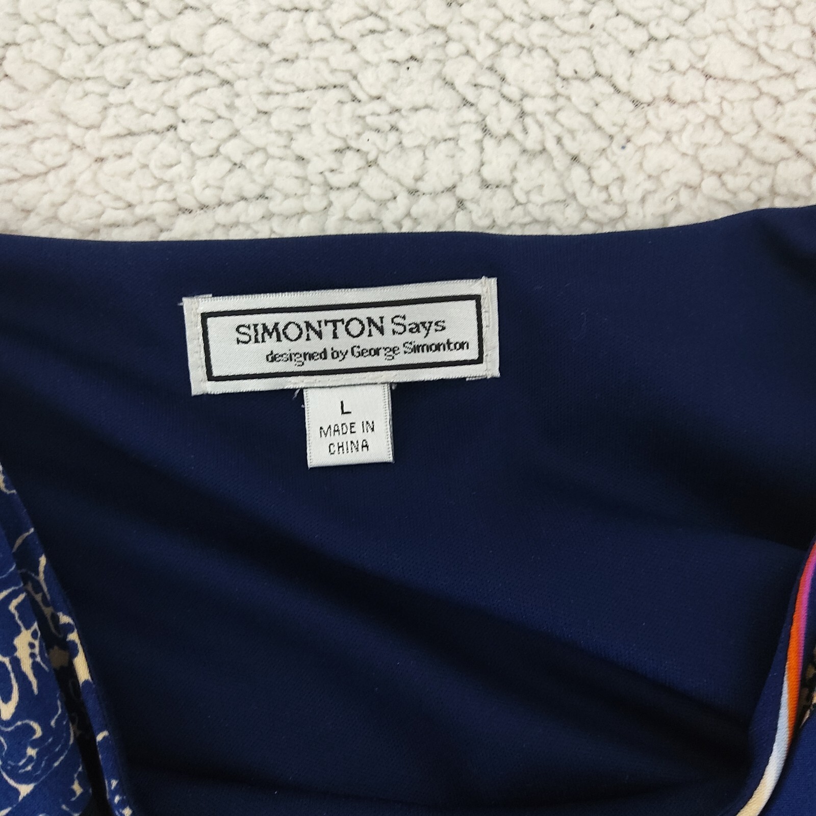 simonton Says Large Patterned Batwing Blouse - image 7