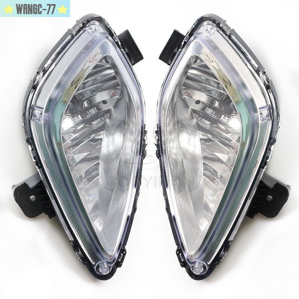 Left Driver Side Front Bumper Fog Light Lamp – Fits Hyundai Elantra 2011-2013, Halogen With Bulbs