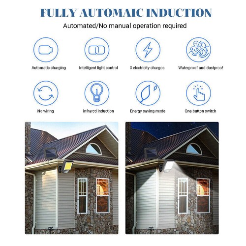 2PCS LED Solar Street Light Motion Sensor Outdoor Garden Commercial Wall Lamp US - Picture 12 of 17
