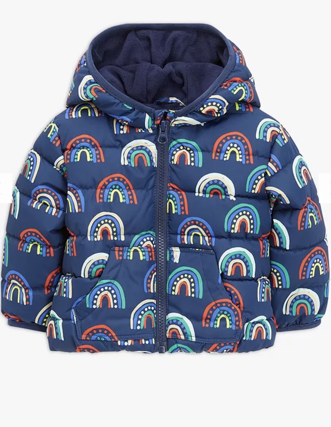 John Lewis Baby Boys Navy Rainbow Puffa Jacket Age 1824 Months