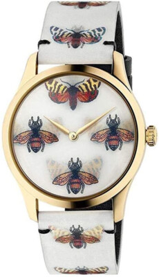 Gucci G Timeless 126.4 YA1264109 HOLOGRAM bees and butterflies unisex watch GUCCI YA1264109 Bee & Butterfly Floating Motif Hologram Band  main image 2