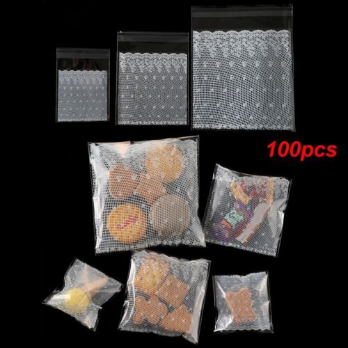 Kunststoff Cookie Selbstklebend Verpackung Beutel Candy Bags Weiße Spitze - Bild 1 von 15