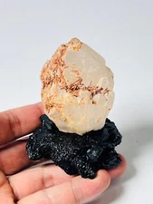 Natural Diamond Leklai Energy on black Stone magic healing Luck Spiritual amulet