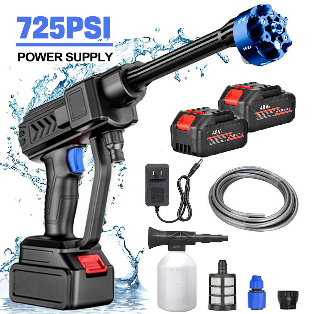 50Bar 725PSI Cordless Electric Pressure Washer for Cars & Outdoor Cleaning  