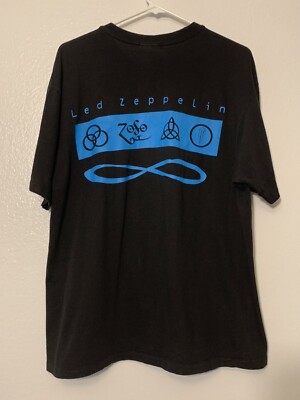 90s シングルステッチ　LED ZEPPELIN XL Vintage 1990 Led Zeppelin Live T Shirt L XL 2 Sided ZOSO